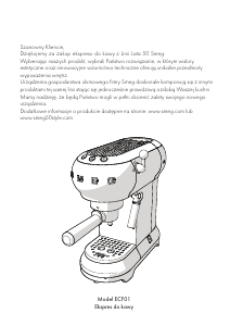 Instrukcja Smeg ECF01CREU Ekspres do kawy