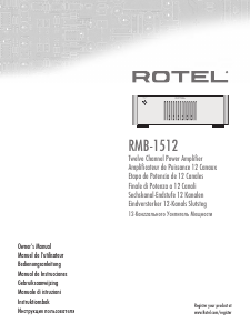 Bruksanvisning Rotel RMB-1512 Förstärkare