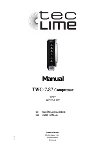 Handleiding TecLime TWC-7.87 Wijnklimaatkast