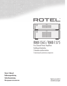 Manual Rotel RMB-1575 Amplifier