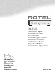 Mode d’emploi Rotel RA-1520 Amplificateur