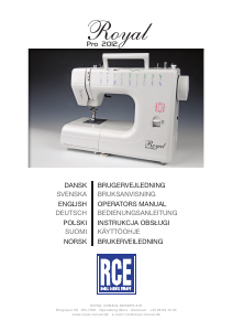 Instrukcja RCE Royal Pro 2012 Maszyna do szycia