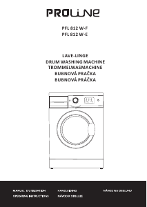 Mode d’emploi Proline PFL 812 W-F Lave-linge