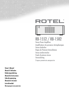 Manual de uso Rotel RB-1582 Amplificador