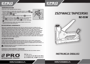 Instrukcja Pro BZ-01W Zszywacz