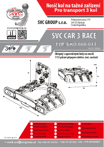 사용 설명서 SVC Car 3 Race 자전거 캐리어