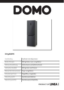 Bedienungsanleitung Domo DO986BFK Kühl-gefrierkombination