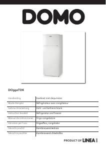 Mode d’emploi Domo DO990TDK Réfrigérateur combiné