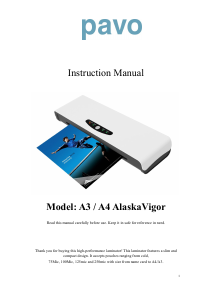 Manual Pavo AlaskaVigo A4 Laminator