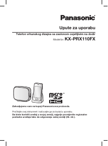 Priručnik Panasonic KX-PRX110FXW Bežični telefon