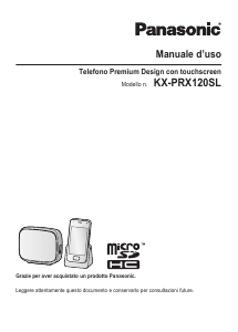 Manuale Panasonic KX-PRX120SLW Telefono senza fili