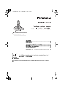 Manuale Panasonic KX-TCD150SL Telefono senza fili