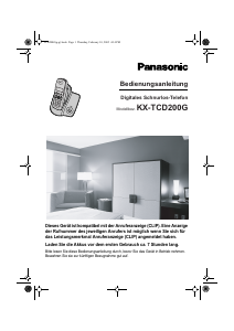 Bedienungsanleitung Panasonic KX-TCD200G Schnurlose telefon