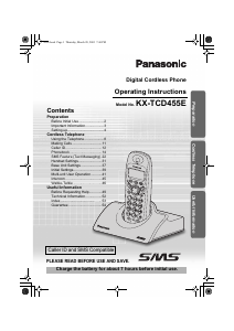Manual Panasonic KX-TCD455 Wireless Phone