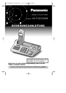Bedienungsanleitung Panasonic KX-TCD715 Schnurlose telefon