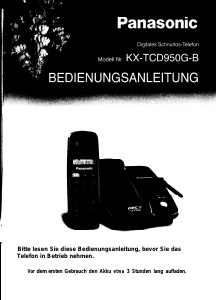 Bedienungsanleitung Panasonic KX-TCD950 Schnurlose telefon