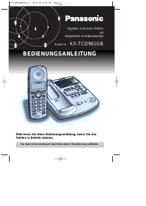 Bedienungsanleitung Panasonic KX-TCD961 Schnurlose telefon