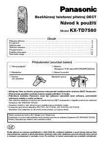 Manuál Panasonic KX-TD7580CE Bezdrátový telefon