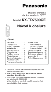Manuál Panasonic KX-TD7590CE Bezdrátový telefon