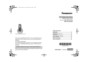 Manual Panasonic KX-TG1311FX Wireless Phone