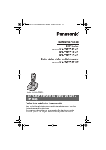 Brugsanvisning Panasonic KX-TG2511NE Trådløs telefon