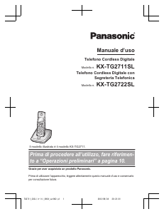 Manuale Panasonic KX-TG2711SL Telefono senza fili