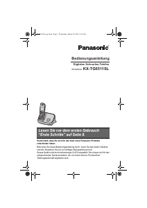 Bedienungsanleitung Panasonic KX-TG6511SL Schnurlose telefon