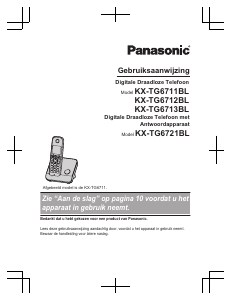 Handleiding Panasonic KX-TG6712BL Draadloze telefoon