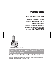 Bedienungsanleitung Panasonic KX-TG6712SL Schnurlose telefon
