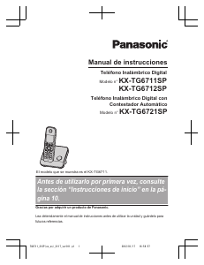 Manual de uso Panasonic KX-TG6721SP Teléfono inalámbrico