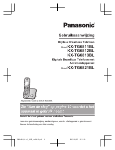 Handleiding Panasonic KX-TG6812BL Draadloze telefoon