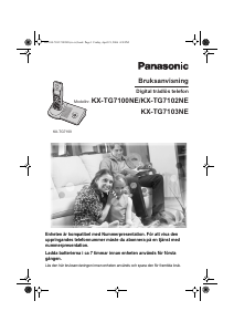 Bruksanvisning Panasonic KX-TG7102NE Trådlös telefon