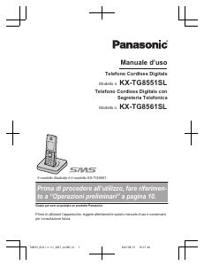 Manuale Panasonic KX-TG8551SL Telefono senza fili