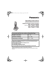 Bedienungsanleitung Panasonic KX-TGA717E Schnurlose telefon