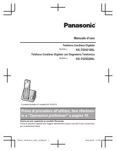 Manuale Panasonic KX-TGH210SL Telefono senza fili