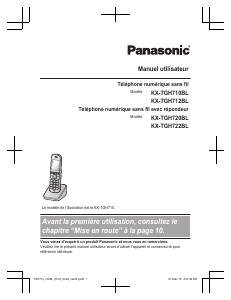 Mode d’emploi Panasonic KX-TGH722BL Téléphone sans fil