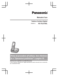 Manuale Panasonic KX-TGJ310SL Telefono senza fili