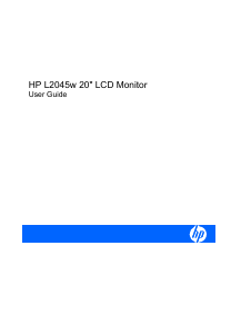 Bruksanvisning HP L2045w LCD skärm