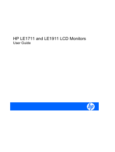 Bruksanvisning HP LE1711 LCD skärm