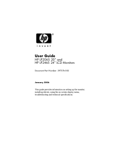 Bruksanvisning HP LP2465 LCD skärm