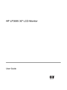 Bruksanvisning HP LP3065 LCD skärm