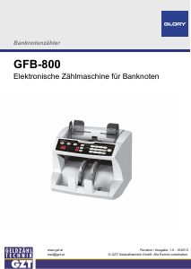 Bedienungsanleitung Glory GFB-800 Banknotenzähler