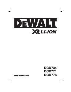 Manual DeWalt DCD771 Drill-Driver