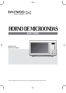 Manual de uso Daewoo KOG-737RS Microondas