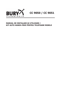 Manual BURY CC 9050 Car kit