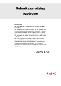 Handleiding Asko T753 Wasdroger