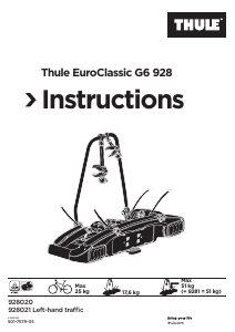 Handleiding Thule EuroClassic G6 928 Fietsendrager