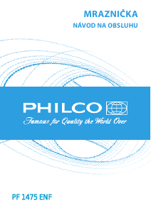 Návod Philco PF 1475 ENF Mraznička