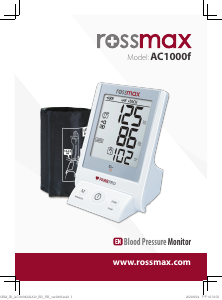 Mode d’emploi Rossmax AC1000f Tensiomètre