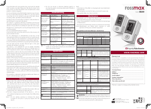 Handleiding Rossmax SB200 Pulse-oxymeter